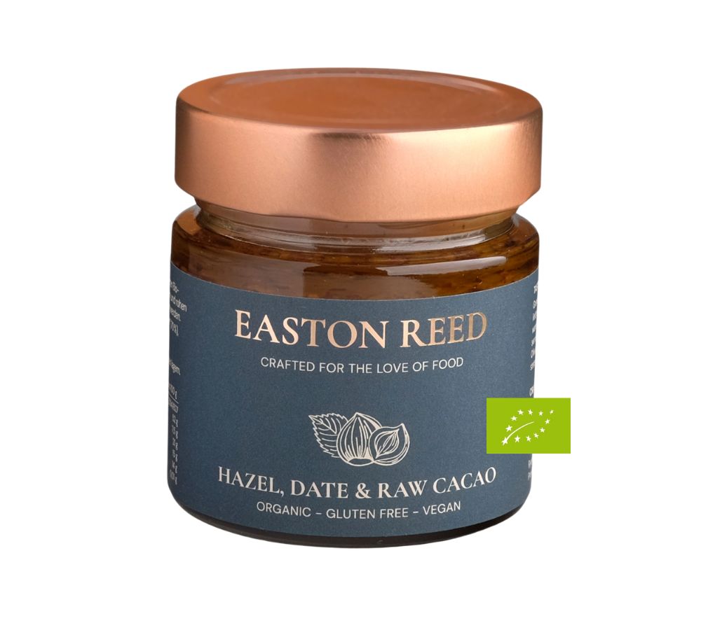 Hazel, Date & Raw Cacao Spread Easton Reed - Haselnüsse & Datteln Aufstrich ohne Palmöl 175 gr