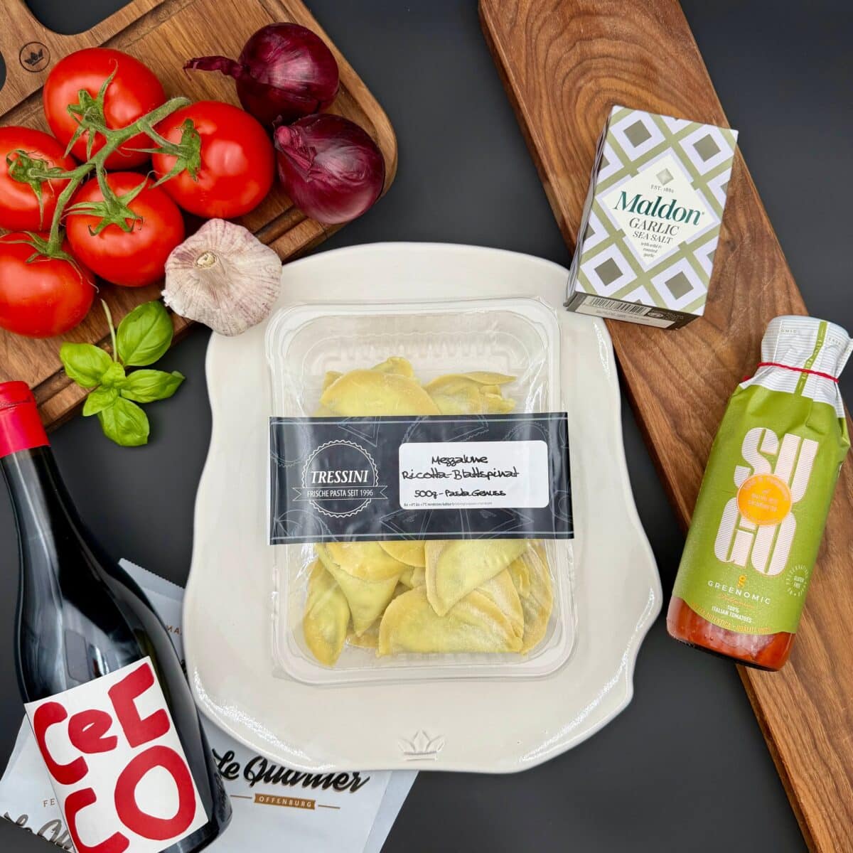 Mezzalune Ricotta-Blattspinat 500 gr