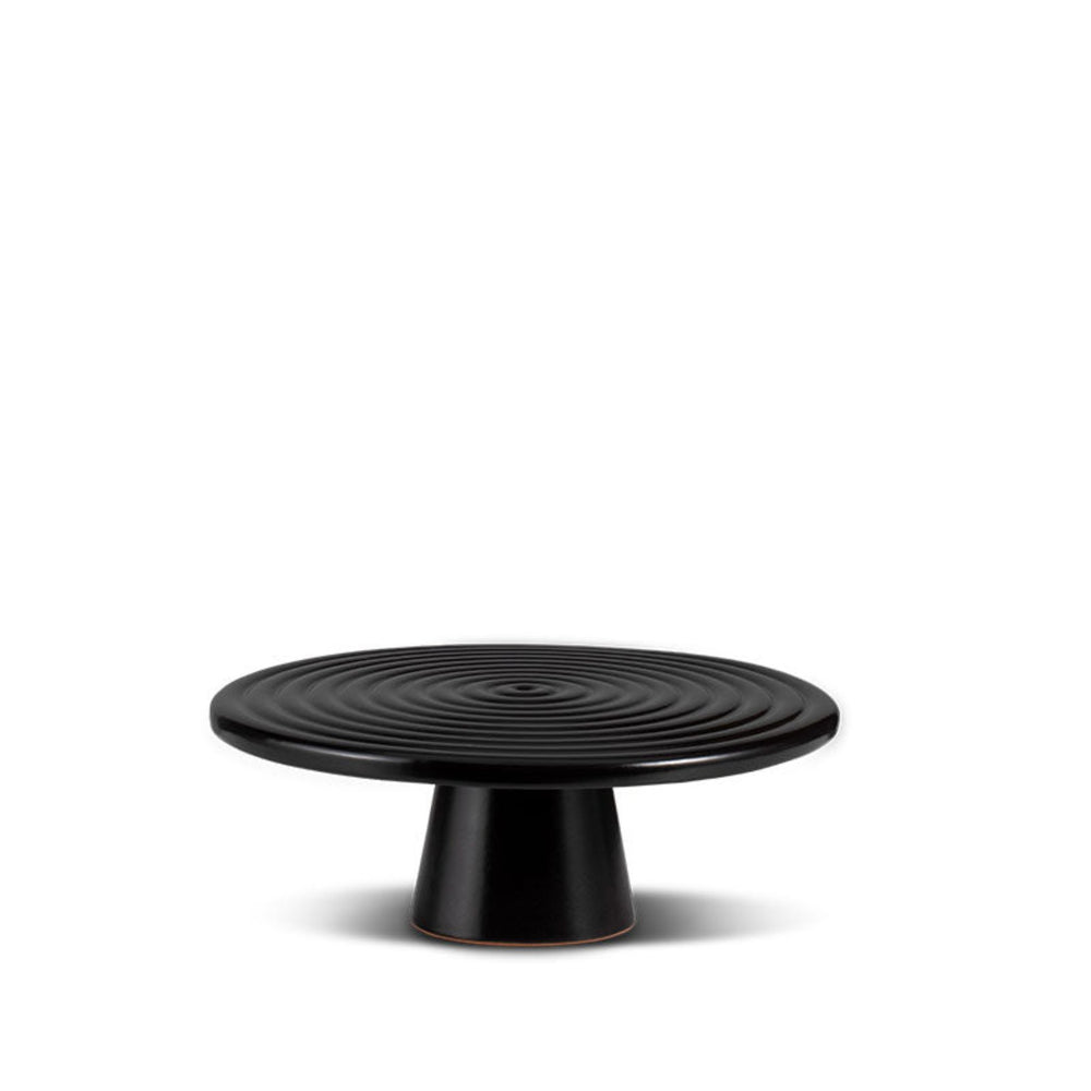 Dutchdeluxes Food Stand Servierplatte 7,5cm hoch 20cm Durchmesser -Small- Schwarz Matt