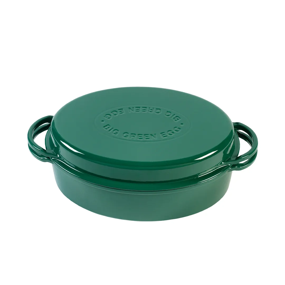 Big Green Egg Green Dutch Oven – Oval (4,2 L, Ø 35 cm)
