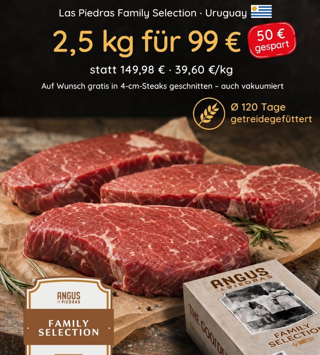 SONDERAKTION: Las Piedras Family Selection Uruguay Rumpsteak am Stück ca. 2,5 kg